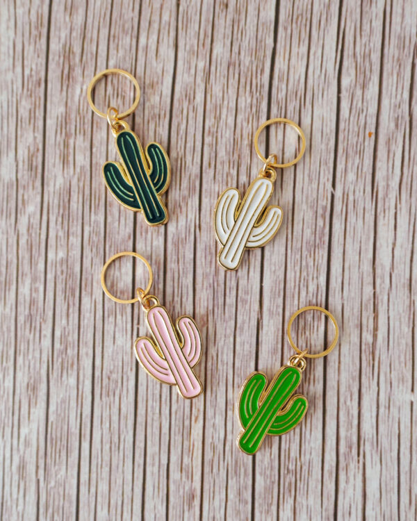 Lot de 4 anneaux marqueurs de maille, Cactus