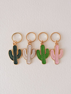 Lot de 4 anneaux marqueurs de maille, Cactus