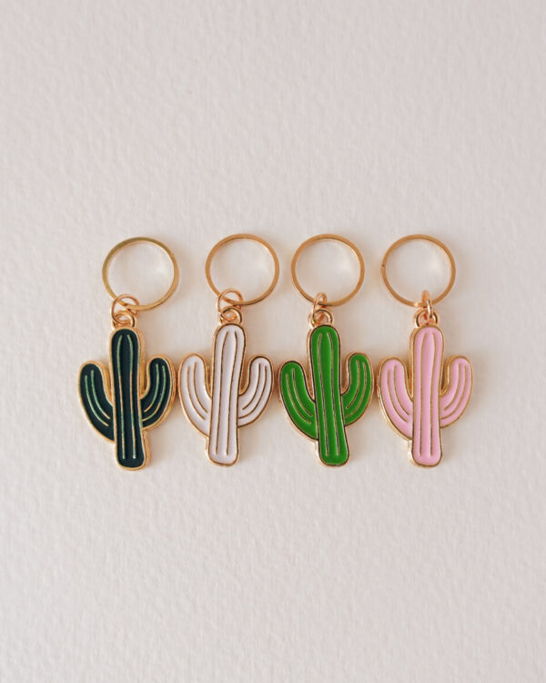 Lot de 4 anneaux marqueurs de maille, Cactus