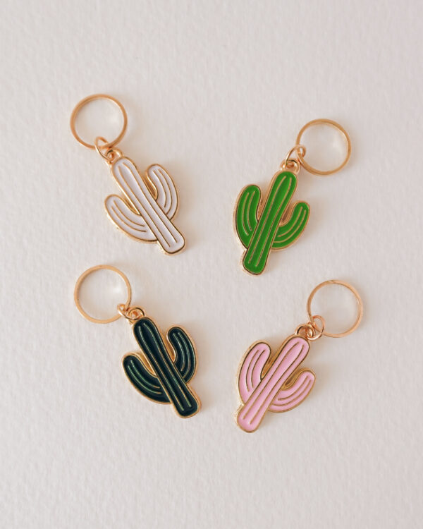 Lot de 4 anneaux marqueurs de maille, Cactus