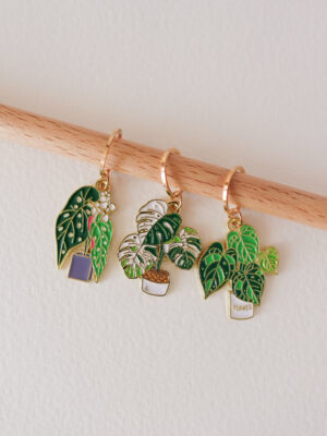 Lot d'anneaux marqueur de maille Monstera