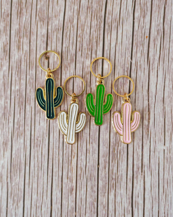 Lot de 4 anneaux marqueurs de maille, Cactus