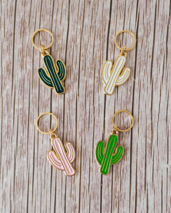 Lot de 4 anneaux marqueurs de maille, Cactus