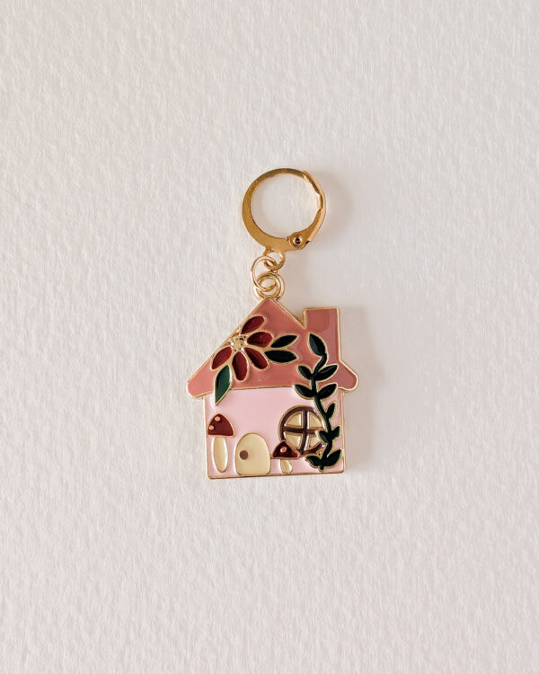 Anneau marqueur amovible Maisonnette rose, Lot Dans le sous-bois
