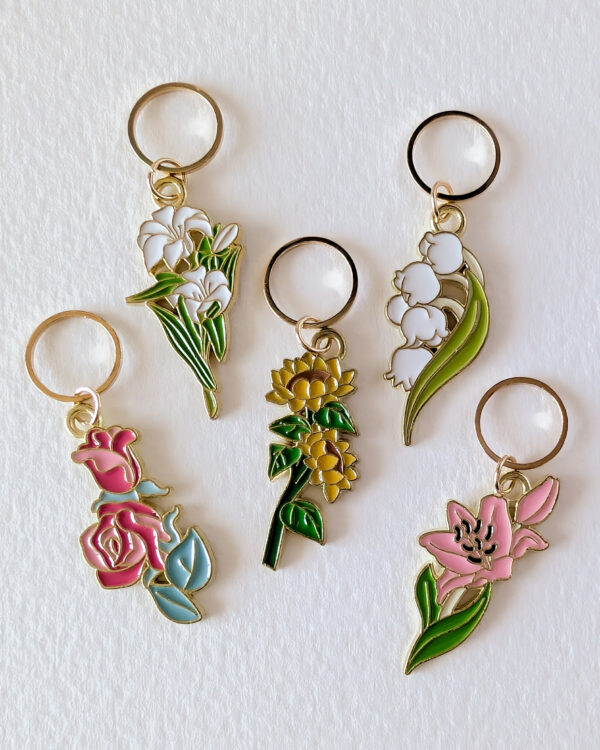 Lot d'anneaux marqueurs Fleuri #3