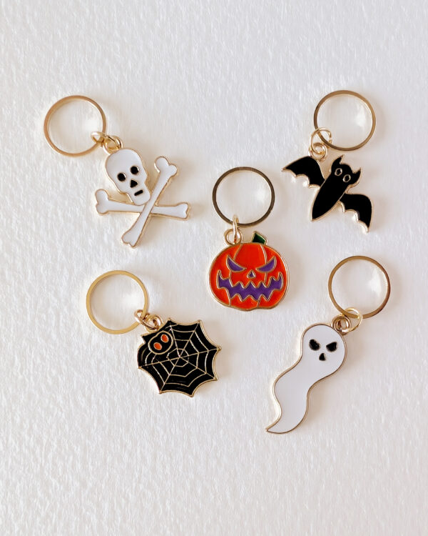 Lot anneaux marqueurs Halloween #1 Noir