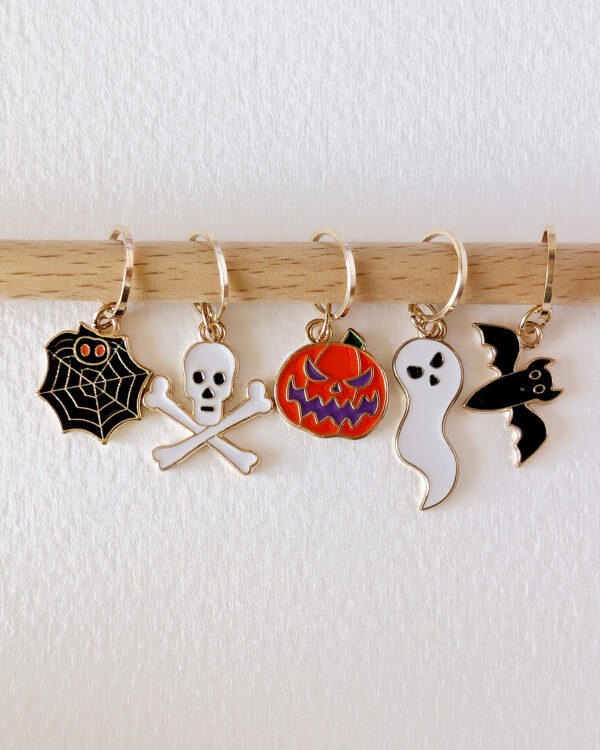 Lot anneaux marqueurs Halloween #1 Noir