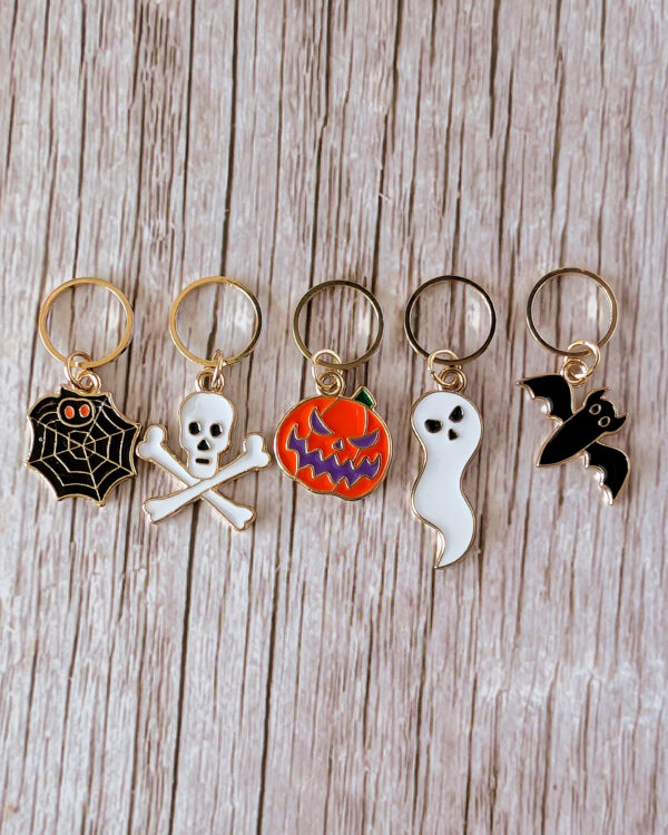 Lot anneaux marqueurs Halloween #1 Noir