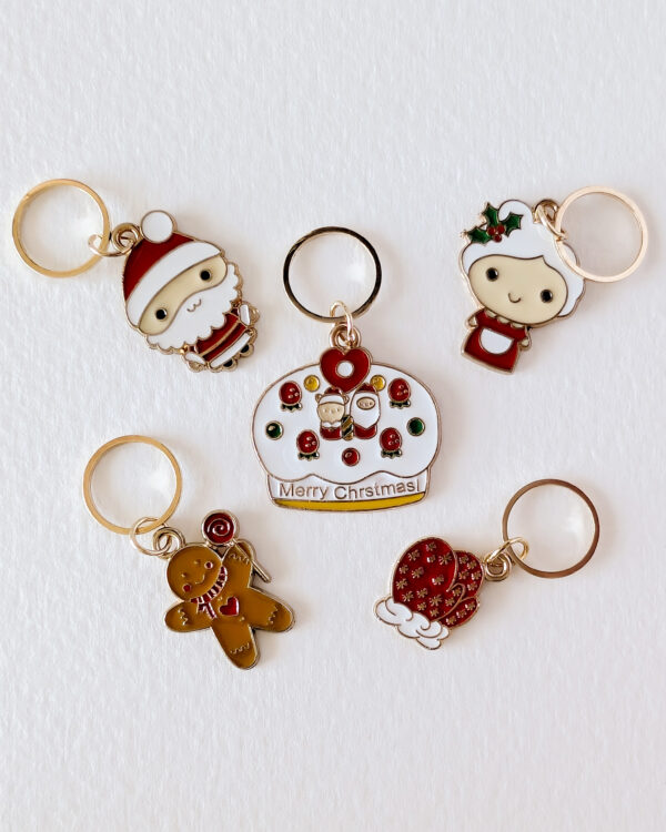 Lot de 5 anneaux marqueurs de maille Noël #7 – Image 9