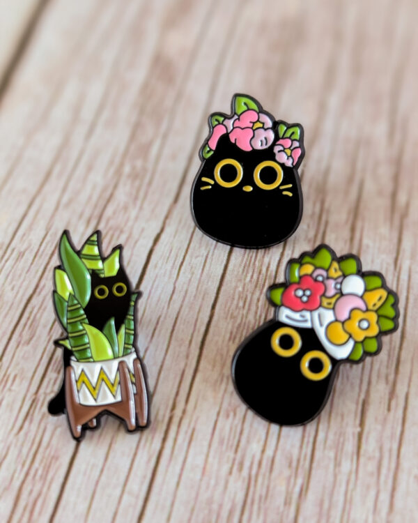 Pin's en métal Chat-pot – Image 2