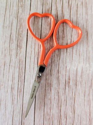 Ciseaux coeur orange Hello Kim