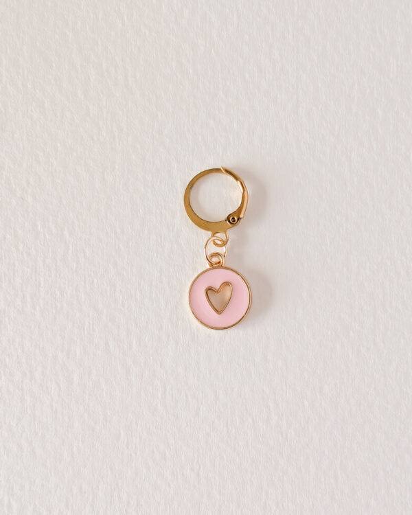 Anneau marqueur amovibles coeur creux rose, Lot Petits cœurs #1