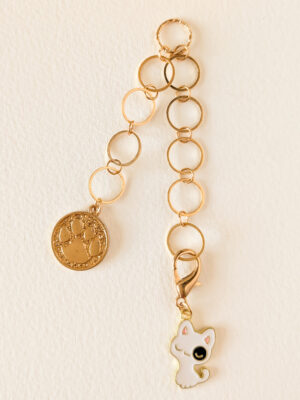 Compte-rang manuel Chat joyeux blanc