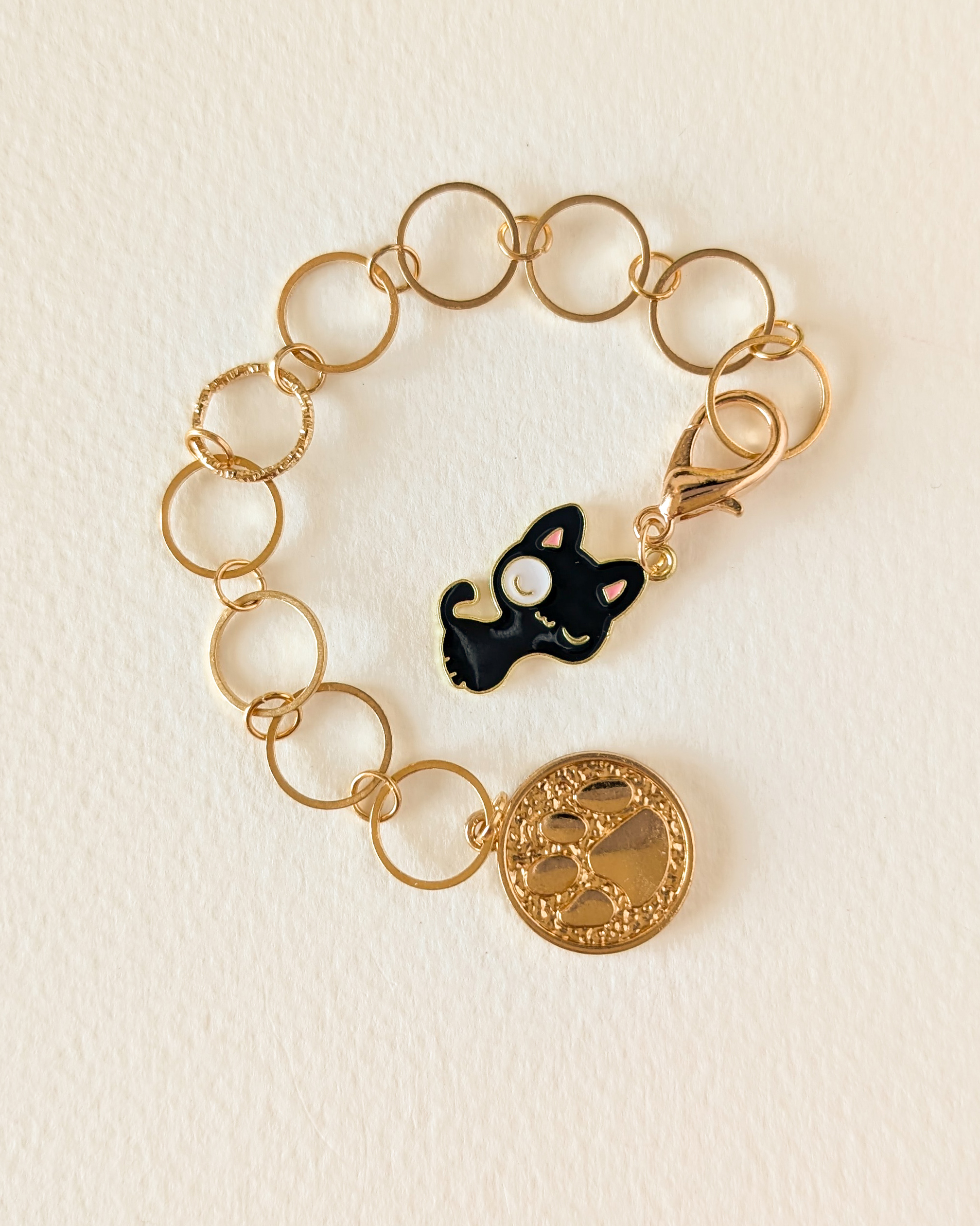 Compte-rang manuel Chat joyeux noir