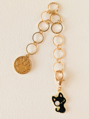 Compte-rang manuel Chat joyeux noir