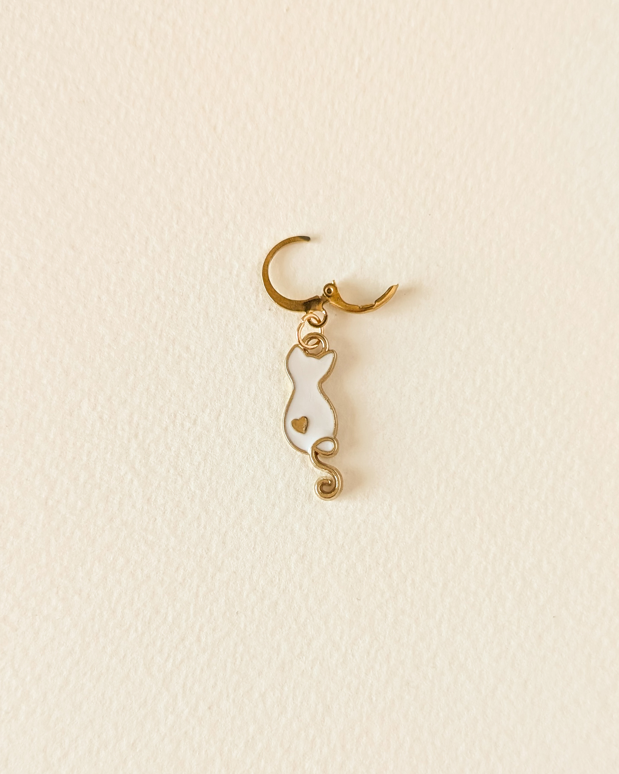 Anneau marqueur amovible Chat blanc, Lot Chats coeurs #2