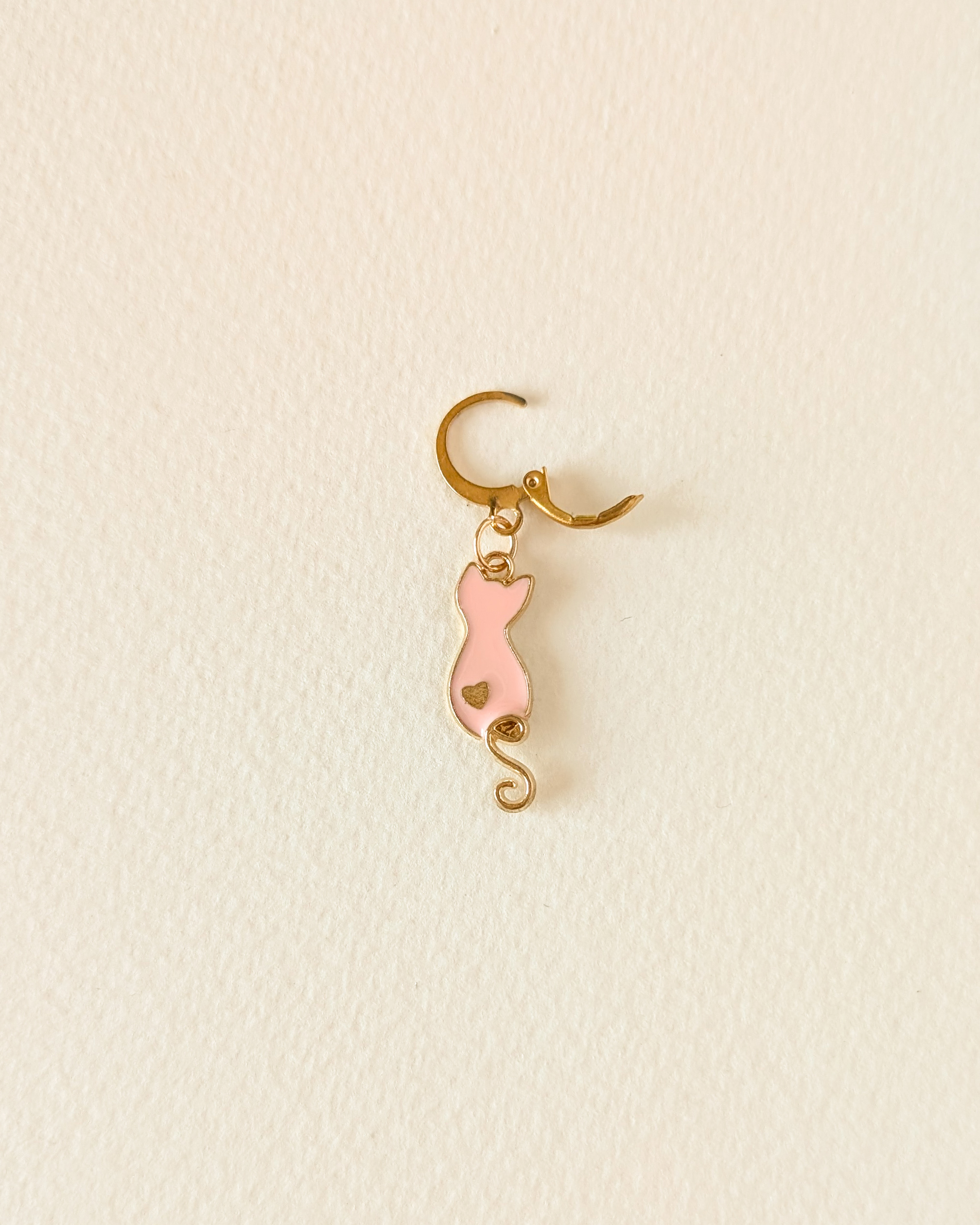 Anneau marqueur amovible Chat rose, Lot Chats coeurs #2