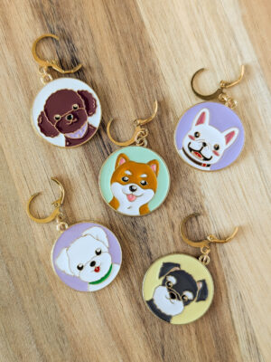 Lot d'anneaux marqueurs amovibles Petits chiens #3