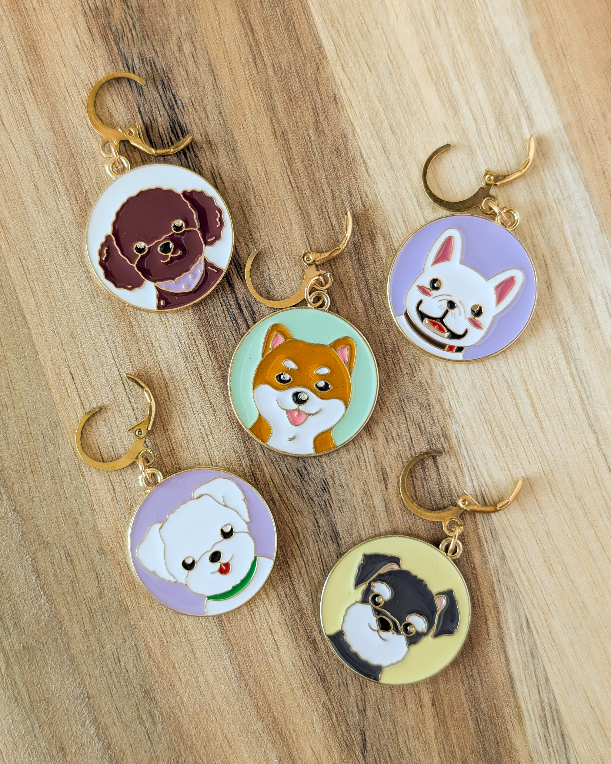 Lot d'anneaux marqueurs amovibles Petits chiens #3