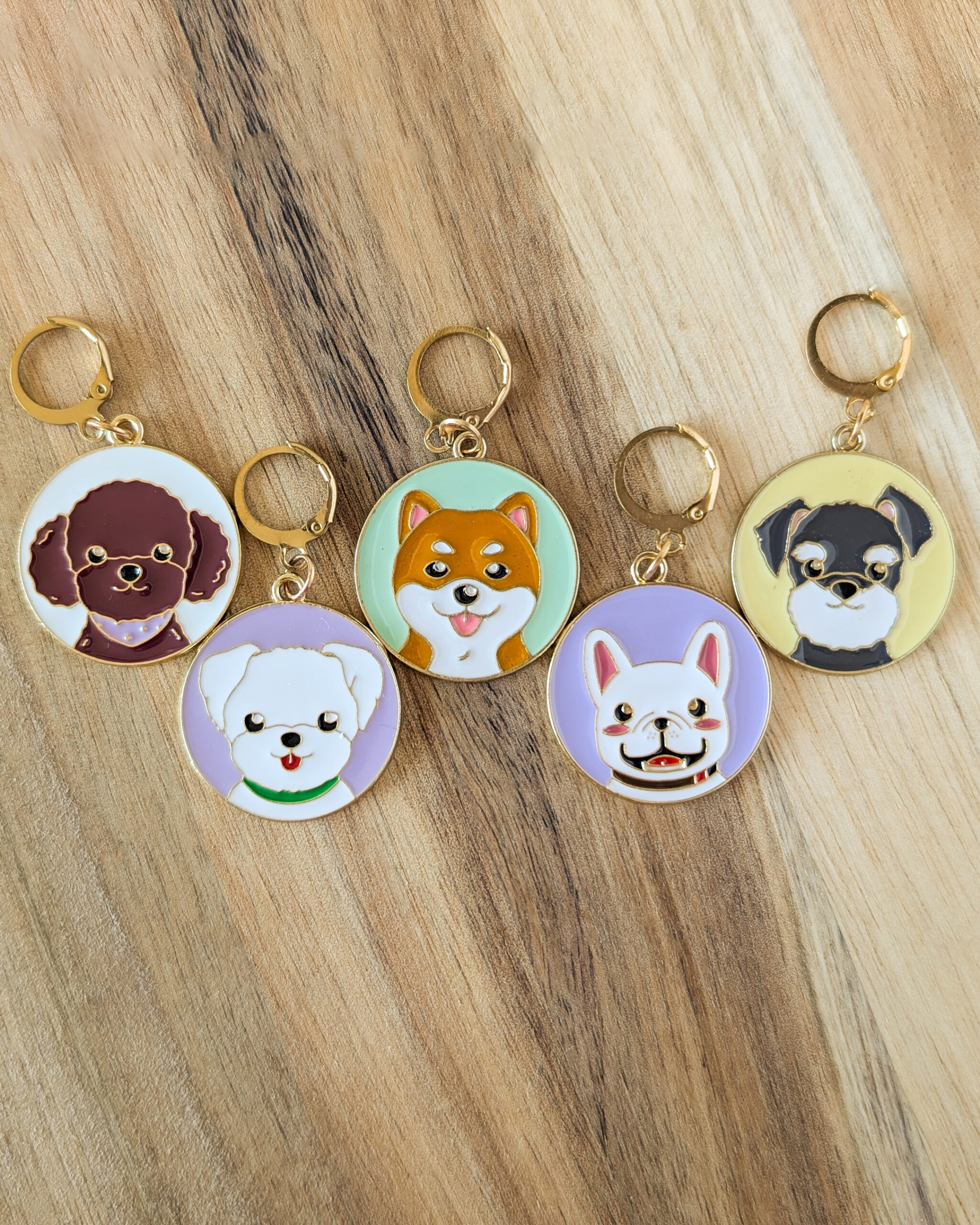 Lot d'anneaux marqueurs amovibles Petits chiens #3