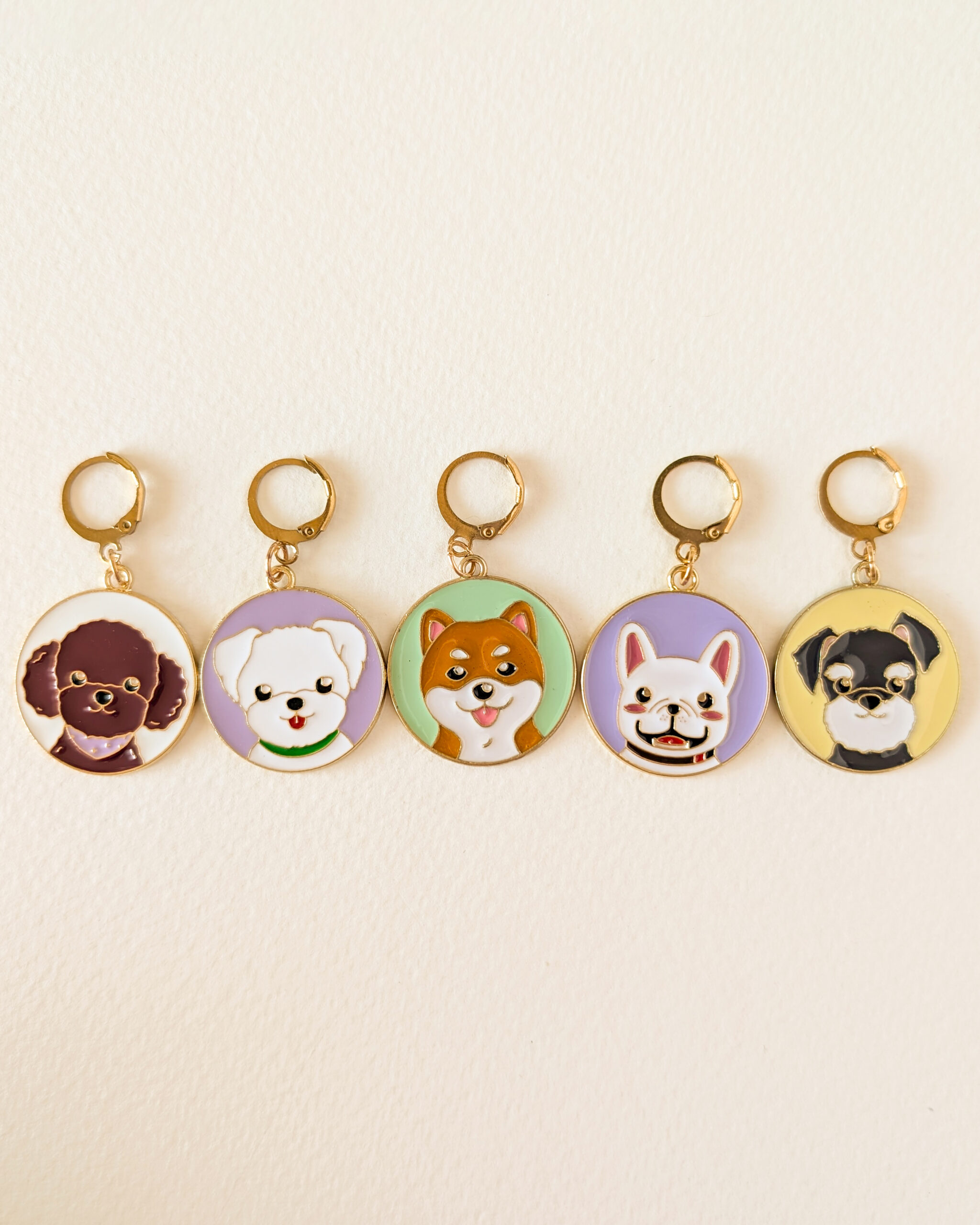 Lot d'anneaux marqueurs amovibles Petits chiens #3