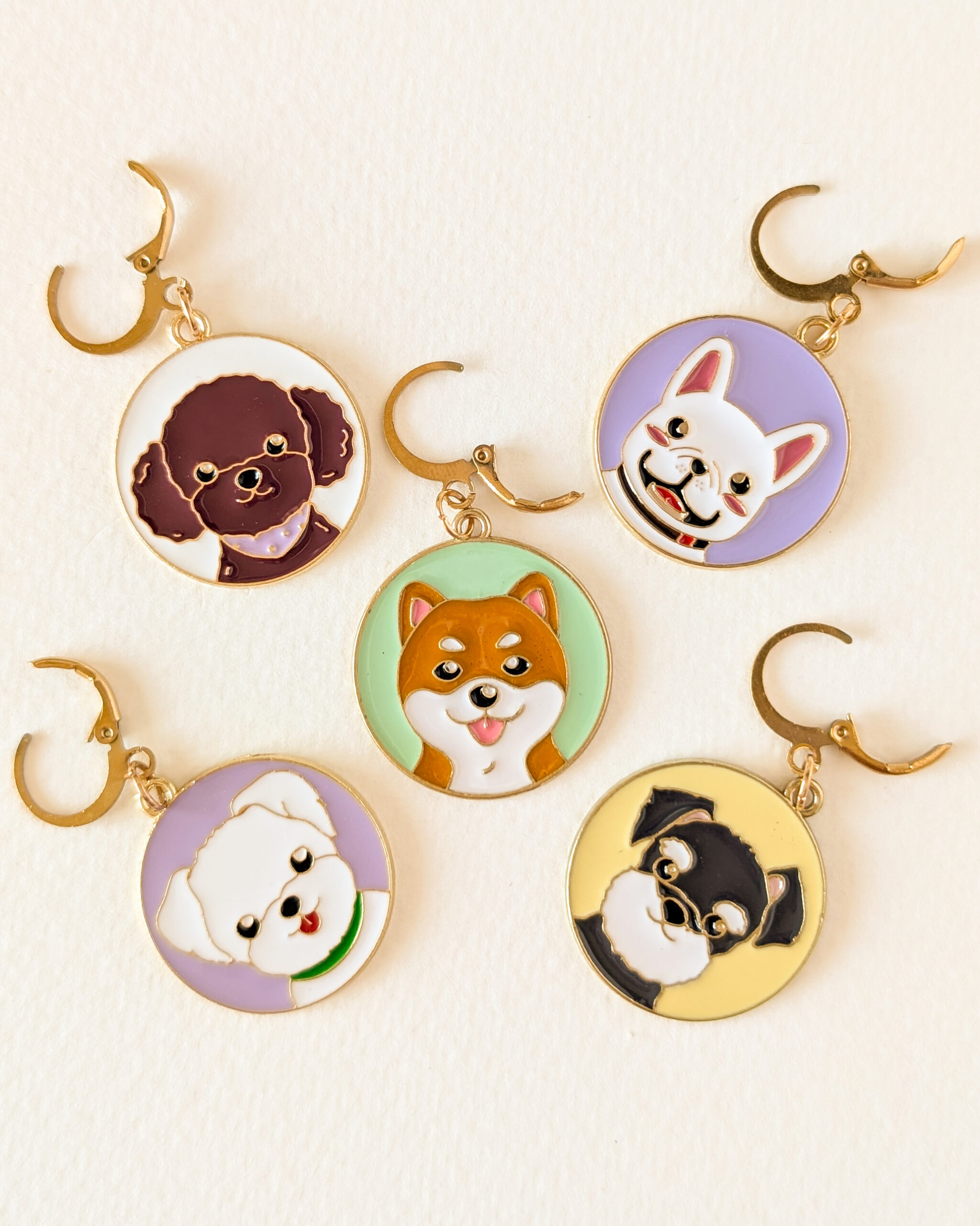 Lot d'anneaux marqueurs amovibles Petits chiens #3