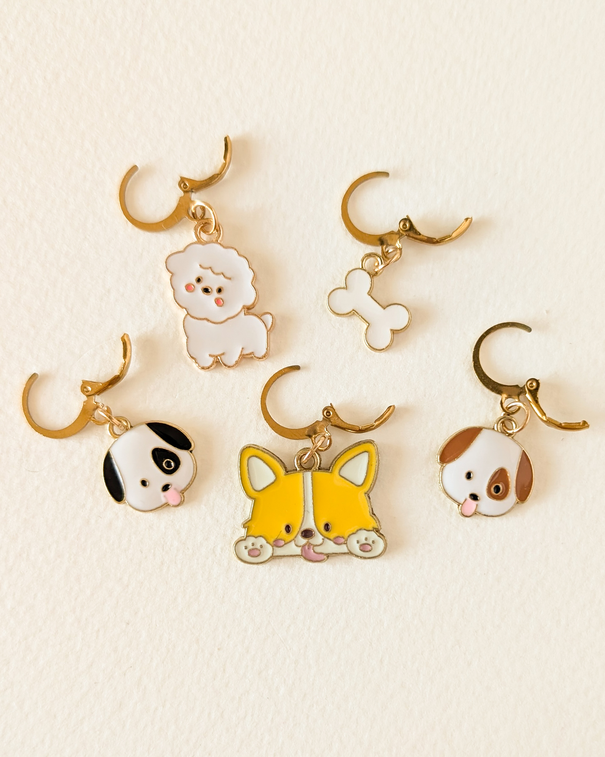 Lot d'anneaux marqueurs amovibles Petits chiens #1