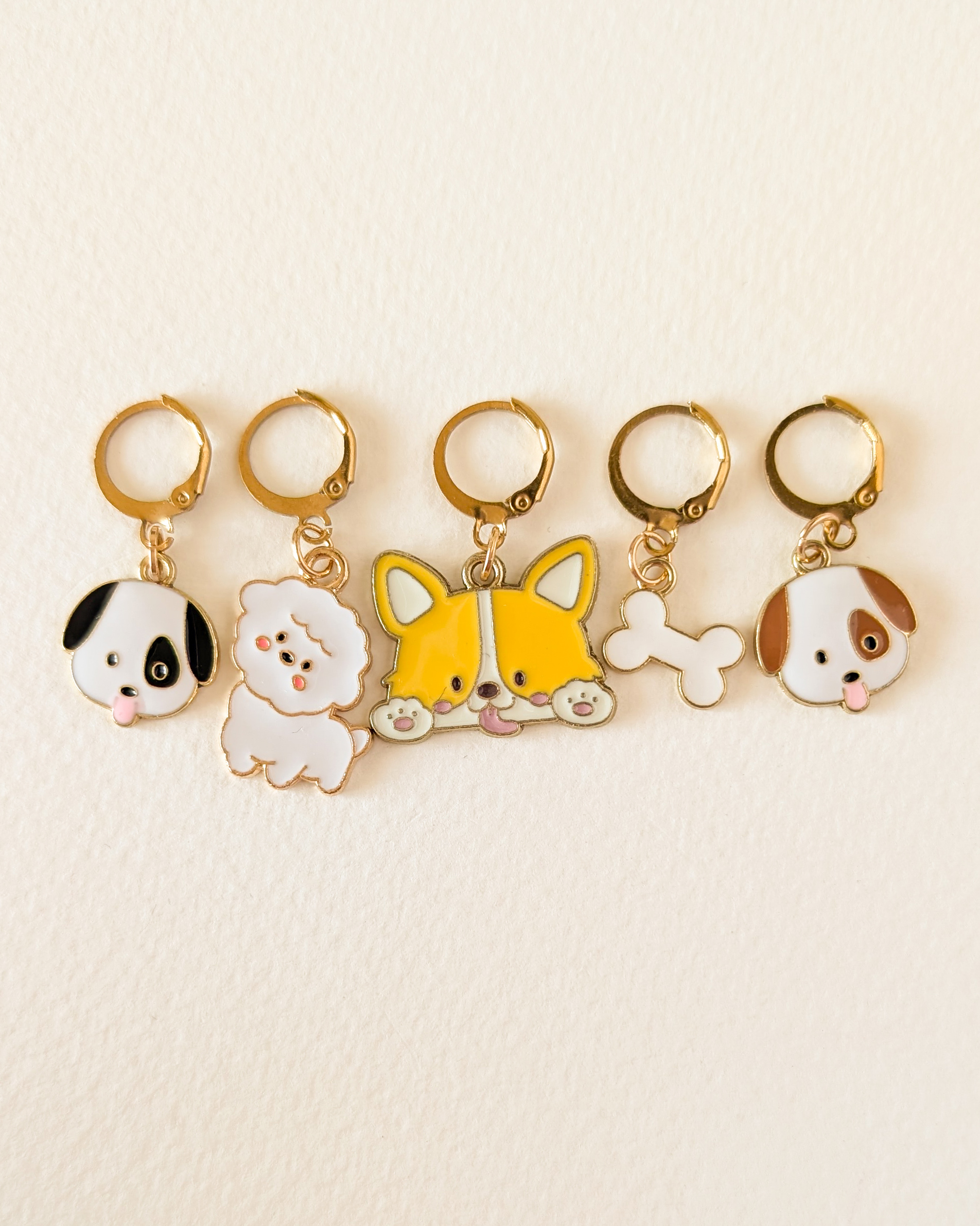 Lot d'anneaux marqueurs amovibles Petits chiens #1