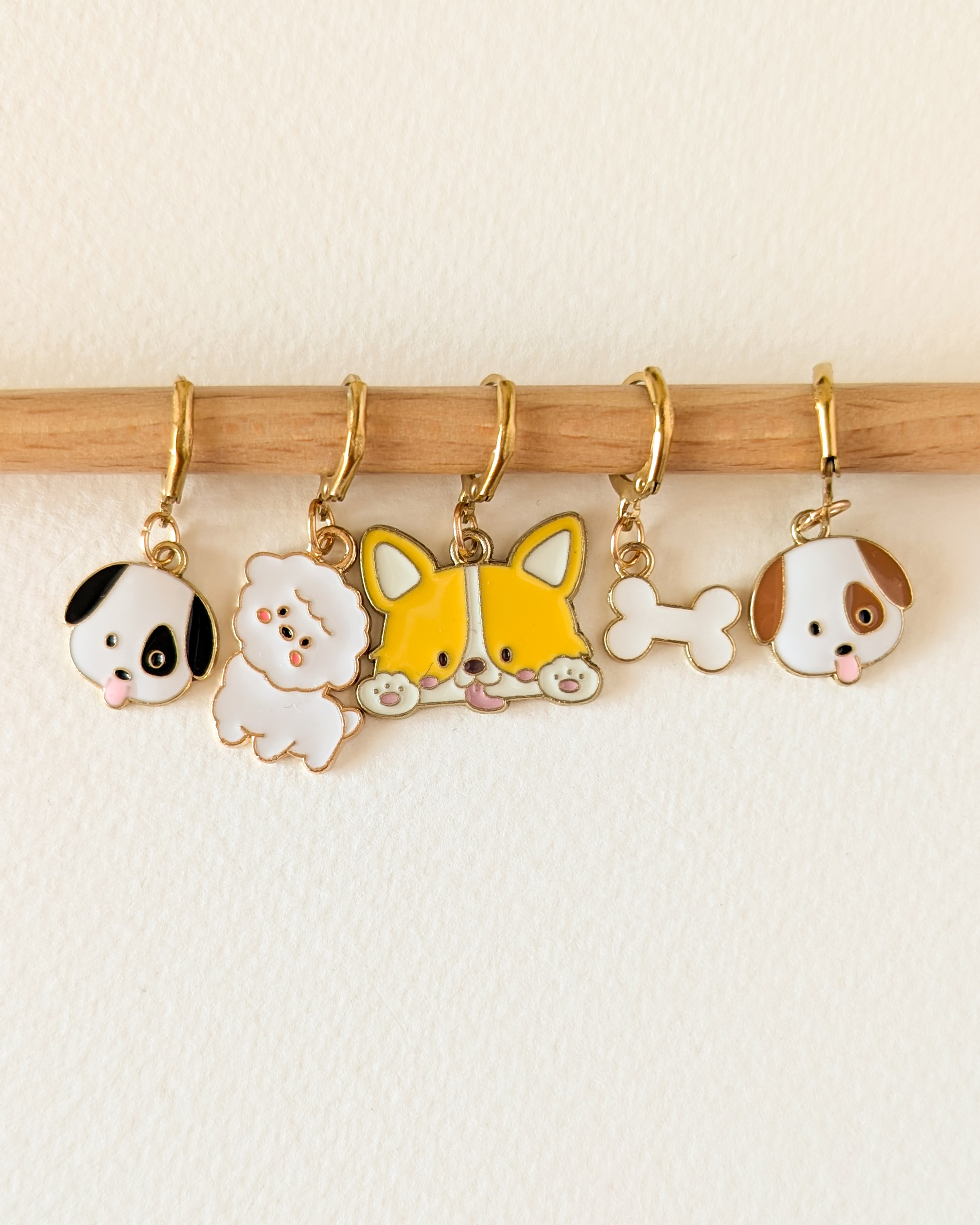 Lot d'anneaux marqueurs amovibles Petits chiens #1