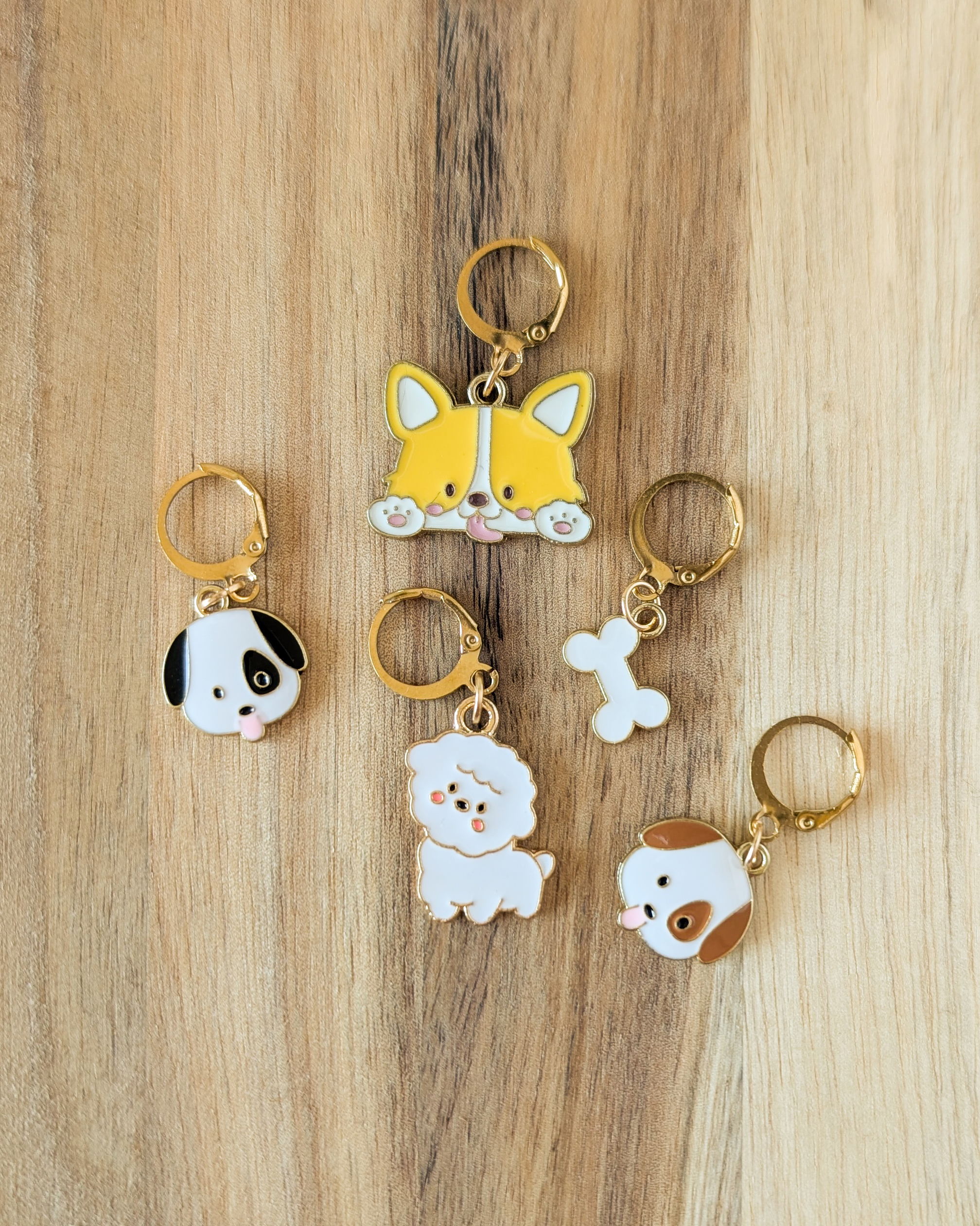 Lot d'anneaux marqueurs amovibles Petits chiens #1