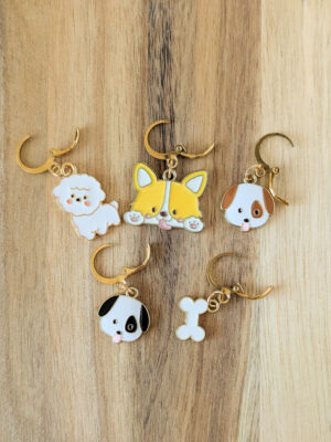 Lot d'anneaux marqueurs amovibles Petits chiens #1