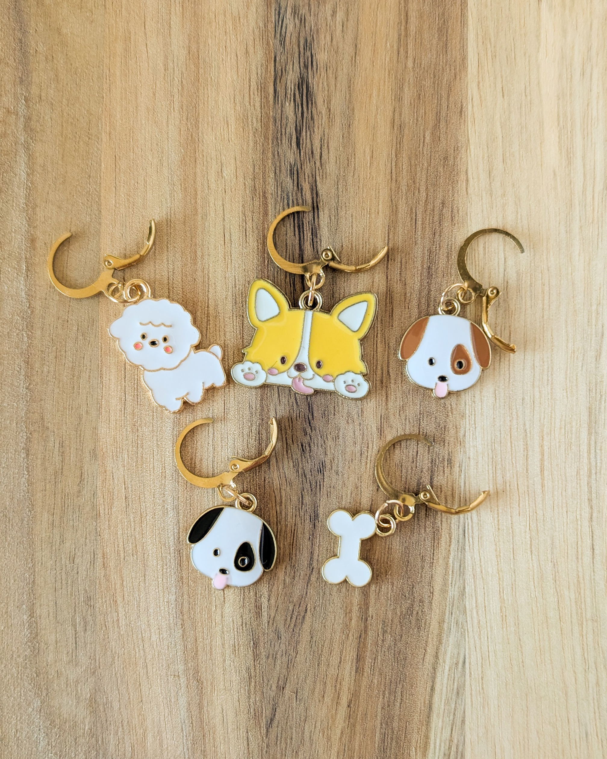 Lot d'anneaux marqueurs amovibles Petits chiens #1