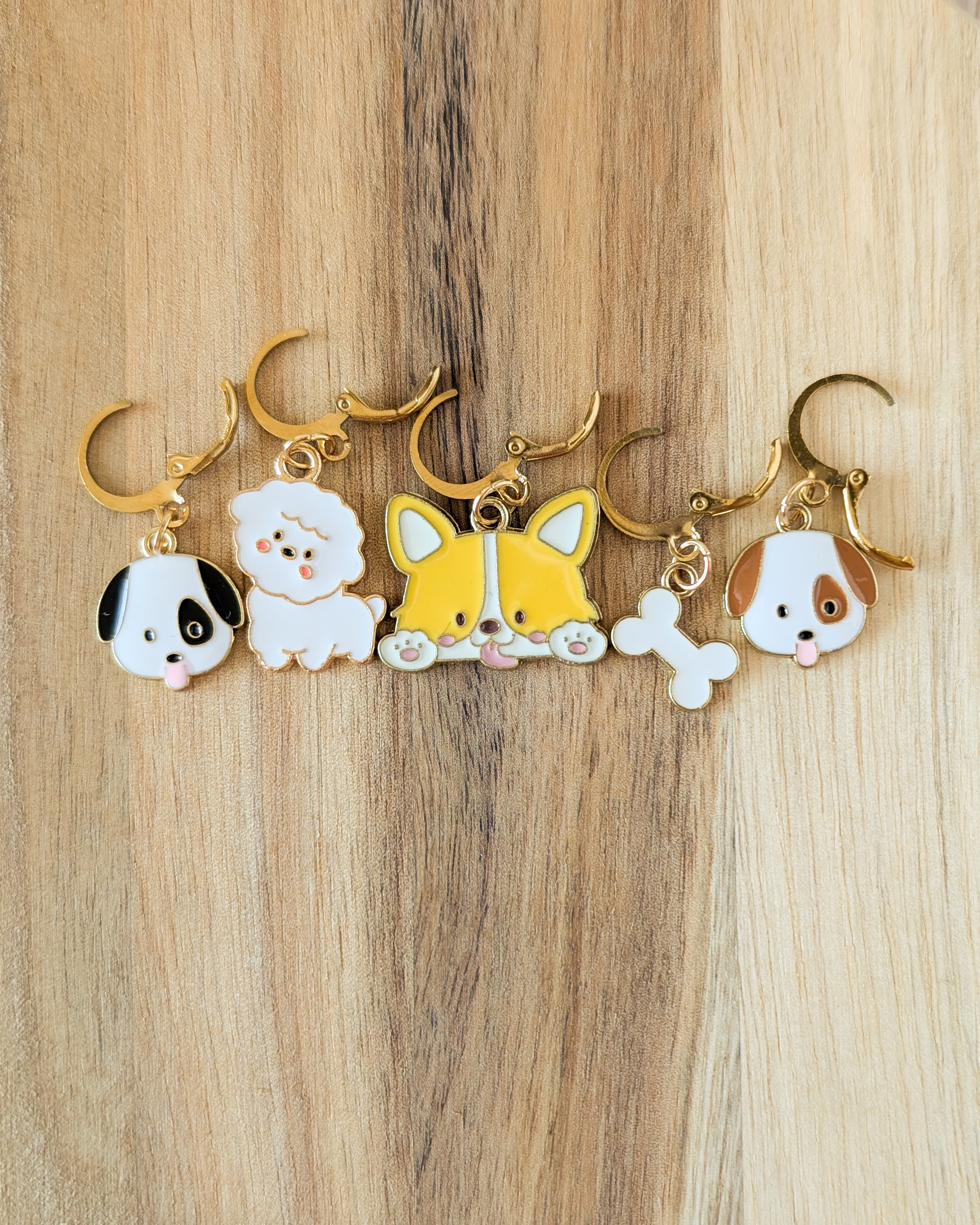 Lot d'anneaux marqueurs amovibles Petits chiens #1