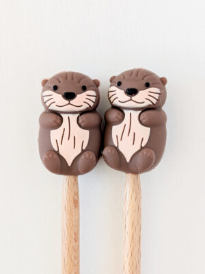 Protèges aiguilles en silicone, Lot Adorables loutres