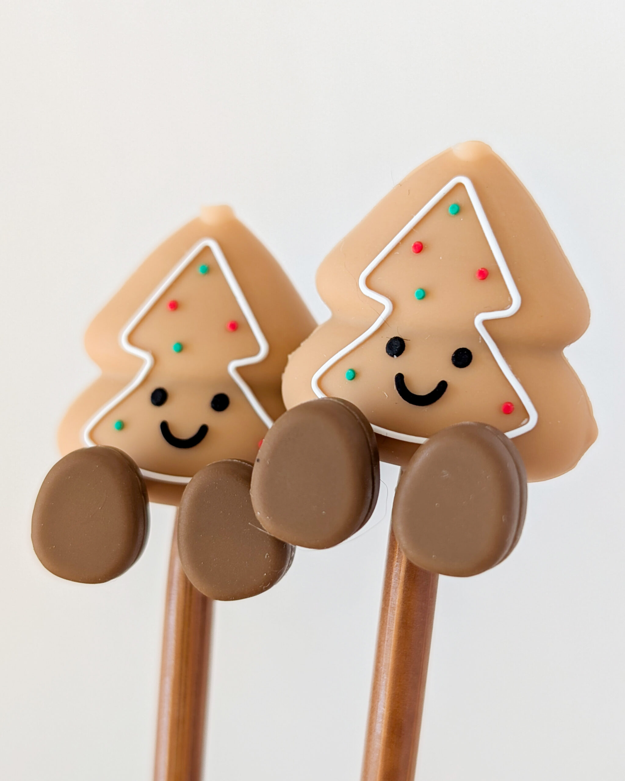 Biscuit Sapin de Noël, Protèges aiguilles en silicone, Lot Noël #1