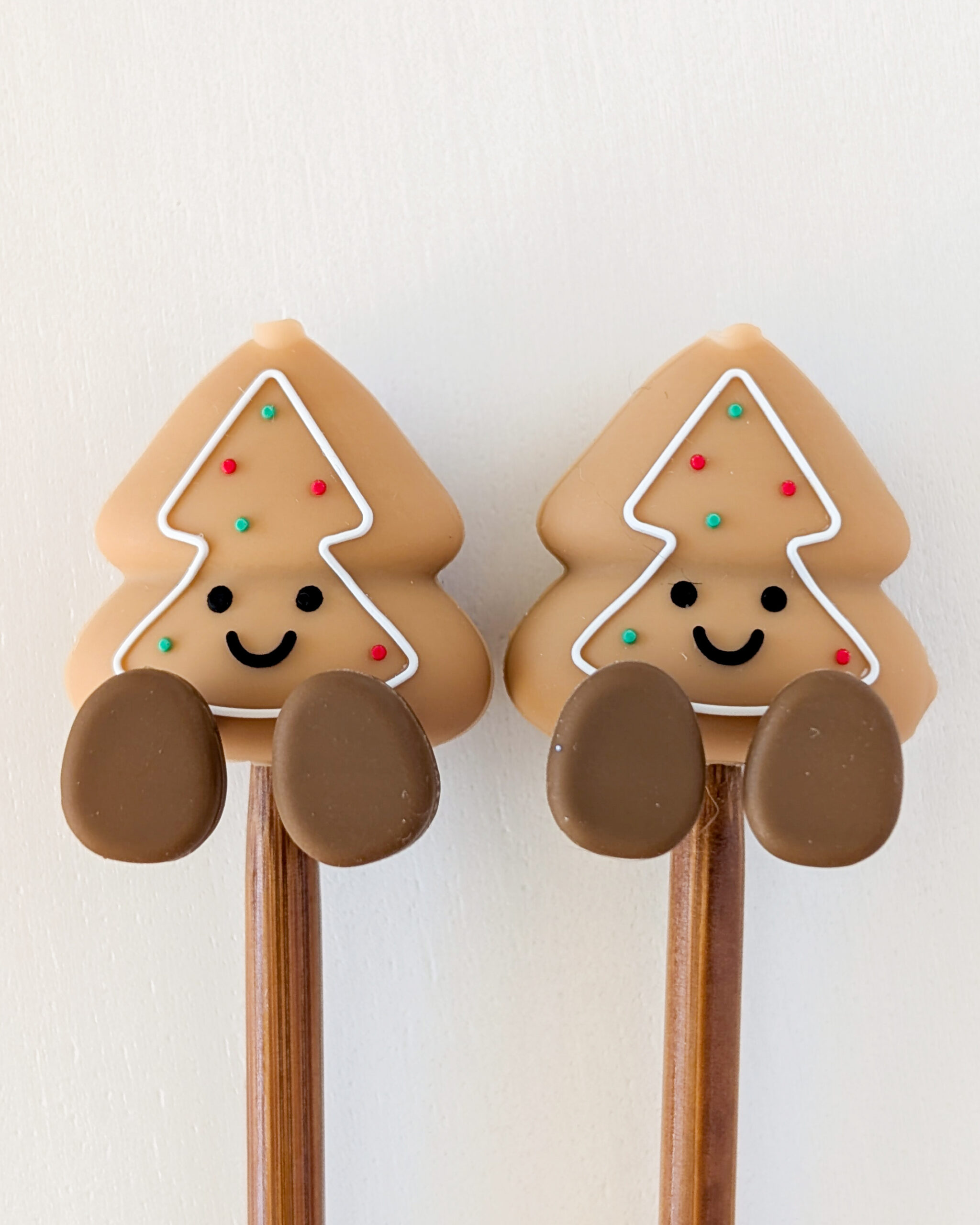 Biscuit Sapin de Noël, Protèges aiguilles en silicone, Lot Noël #1