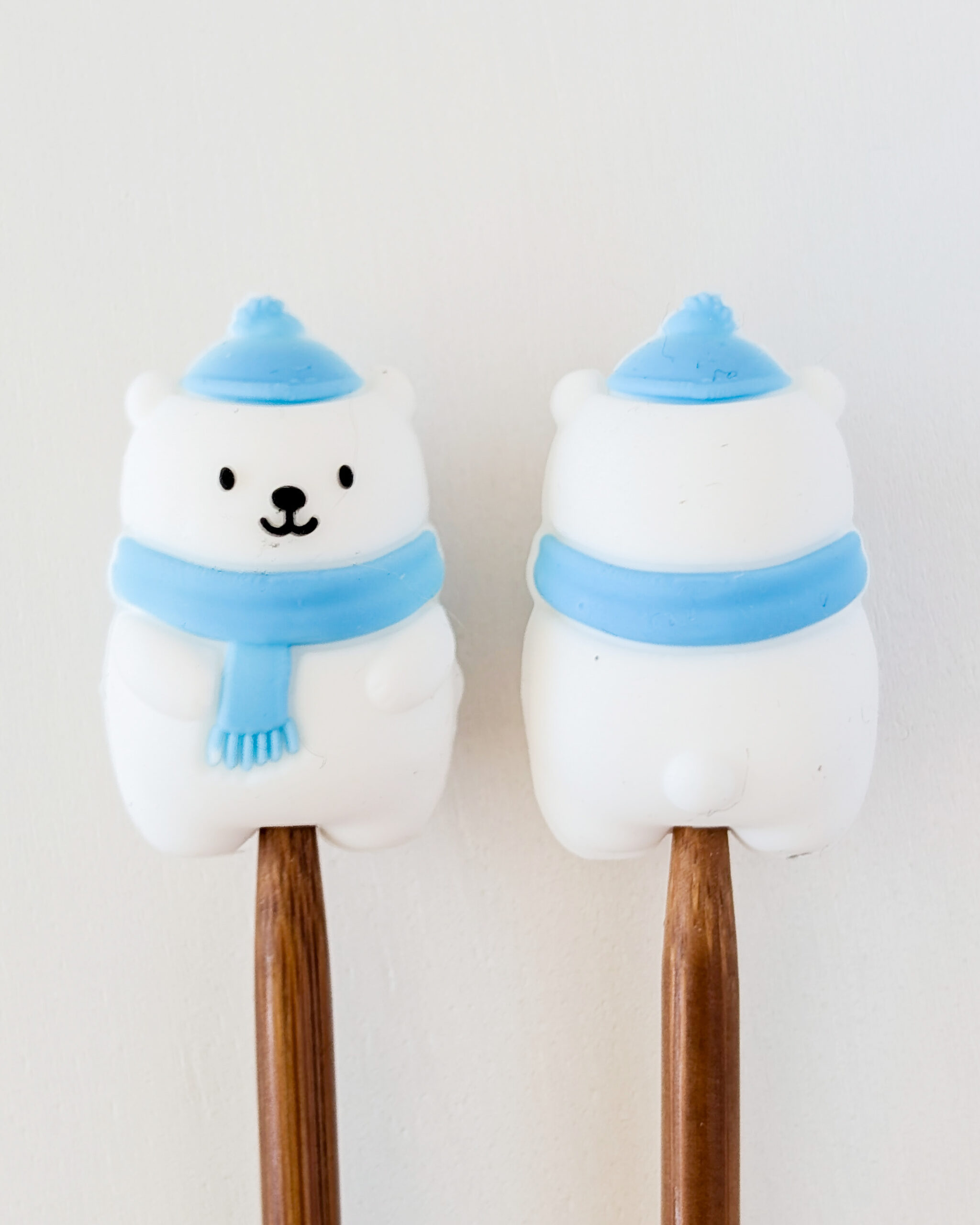 Protèges aiguilles en silicone, Ours blanc, Lot Au pays des neiges #3