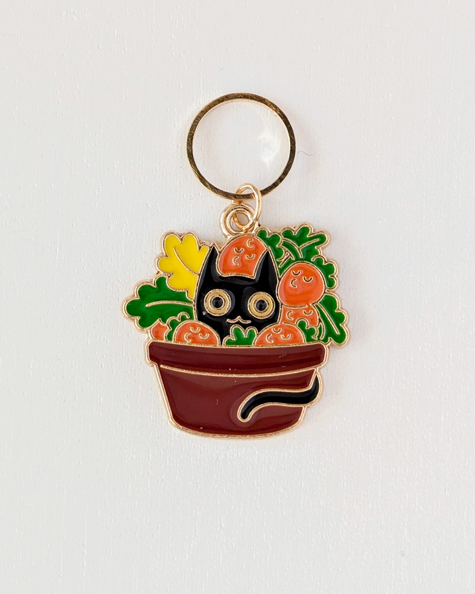 Chat noir dans le potager, Lot d'anneaux marqueurs Chats sauvages #2