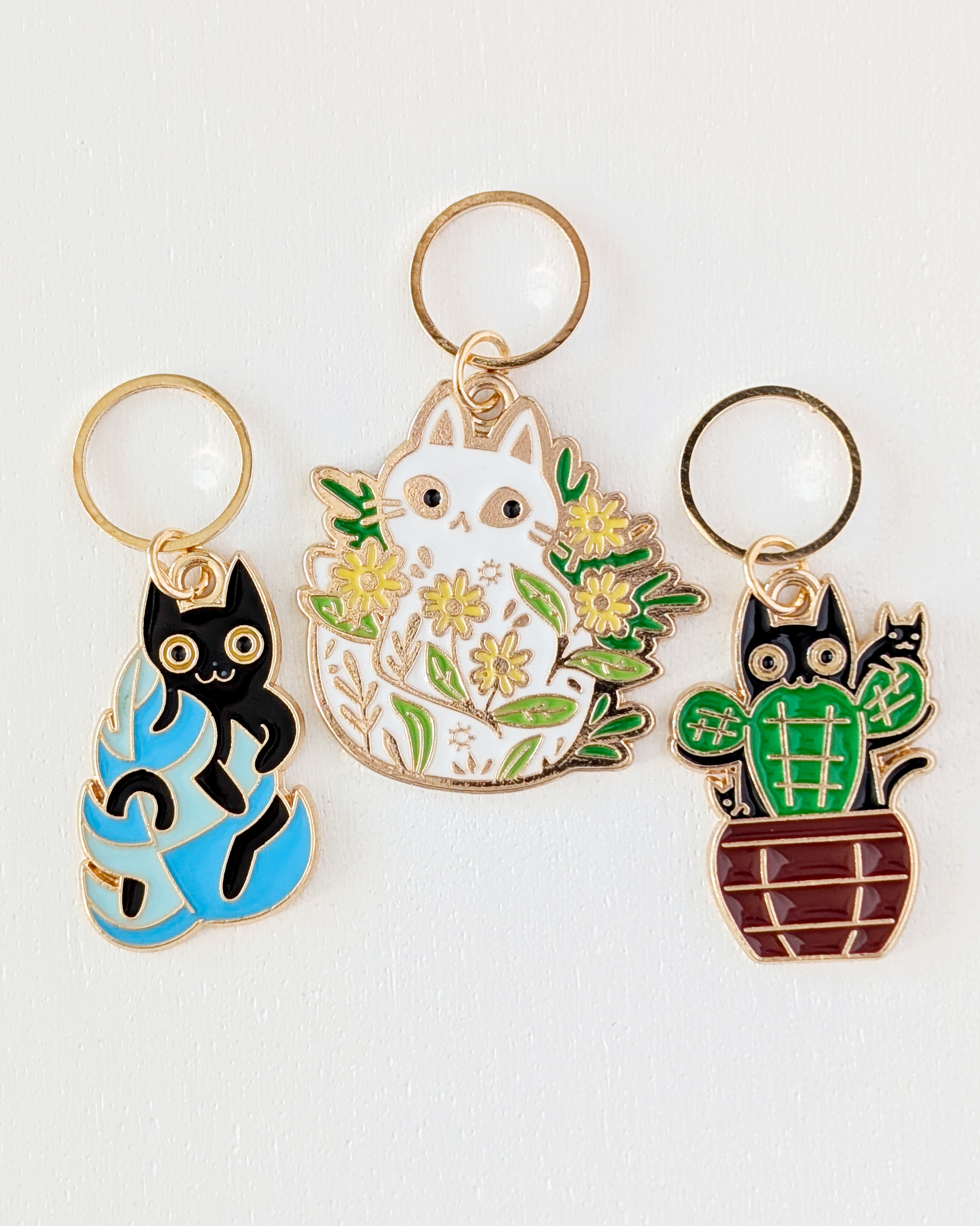 Lot d'anneaux marqueurs de mailles Chats sauvages #3