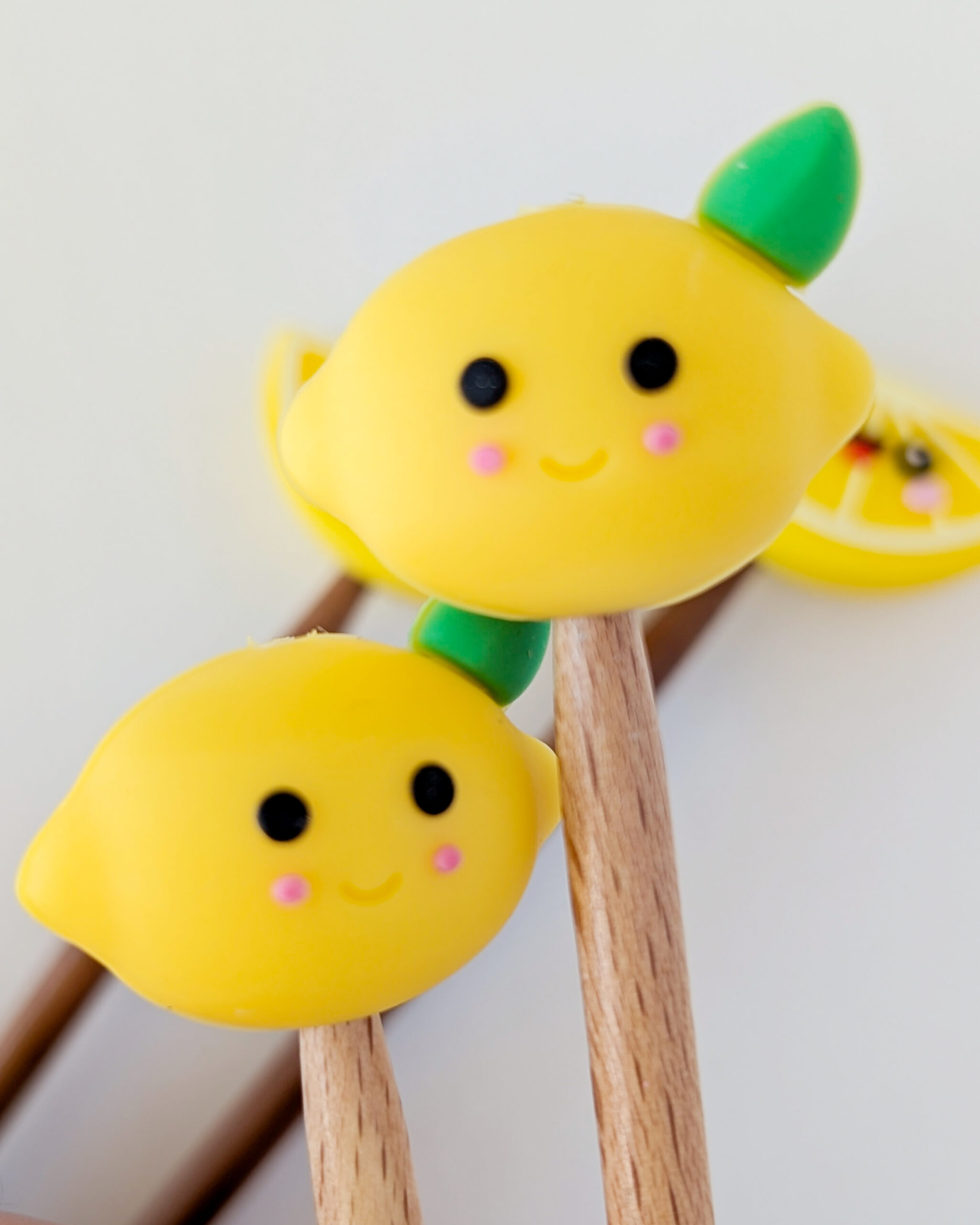 Citrons jaunes, Protèges aiguilles en silicone, Lot Citronnade