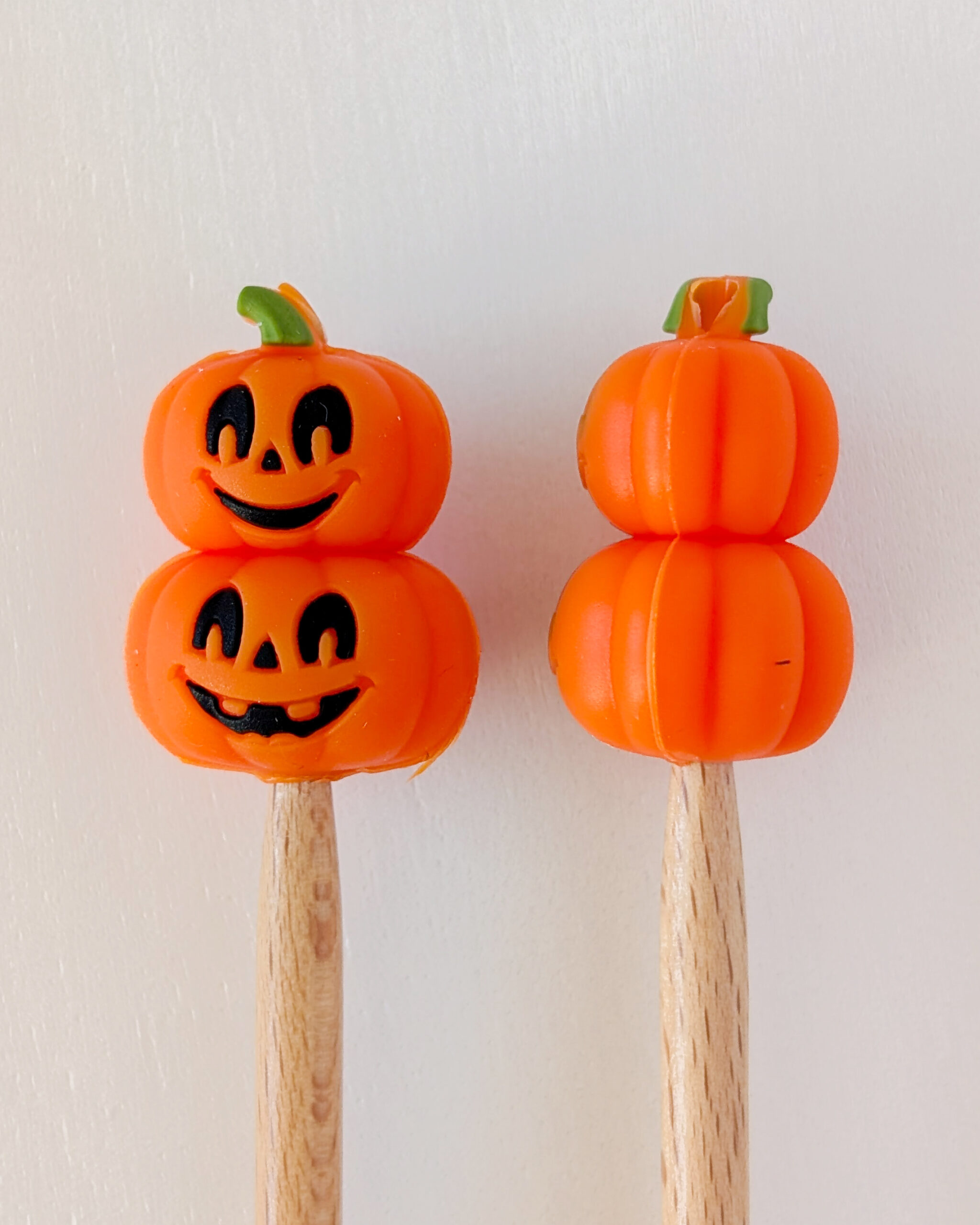 Protèges aiguilles en silicone, Citrouille, Lot Halloween #2