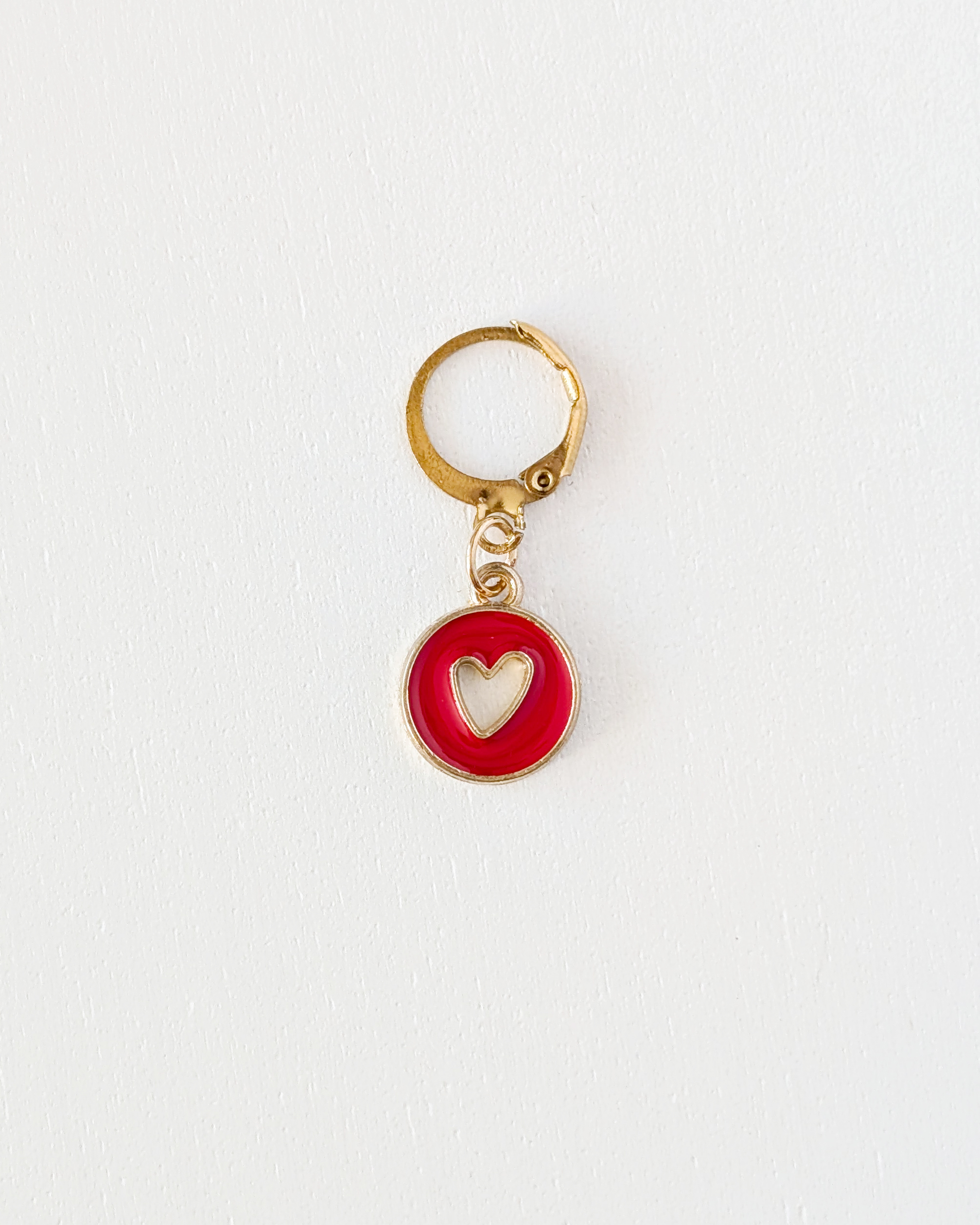 Coeur creux rouge, Lot d'anneaux marqueurs amovibles Grands coeurs #2