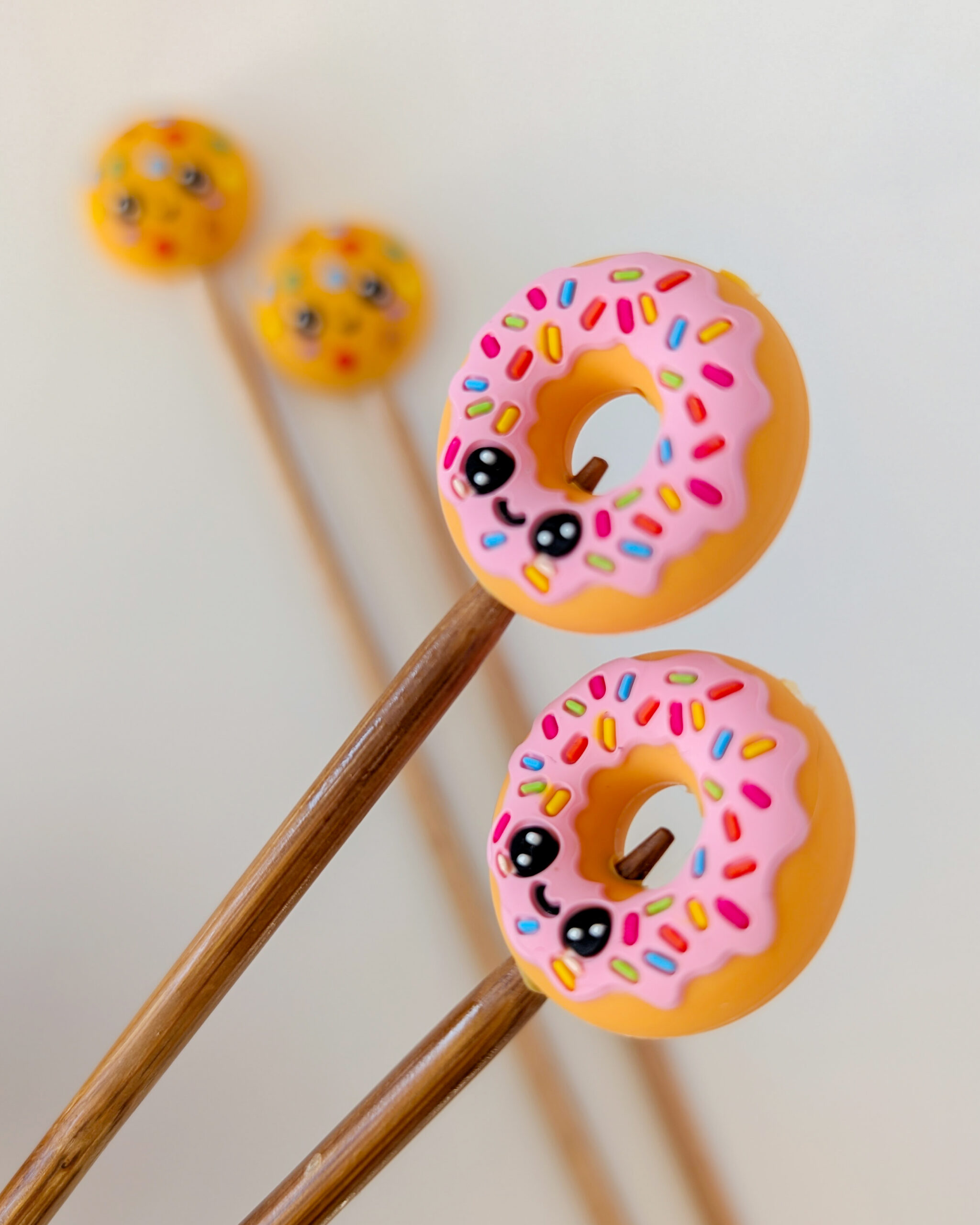 Protèges aiguilles en silicone, Donuts, Lot Gourmandises #3