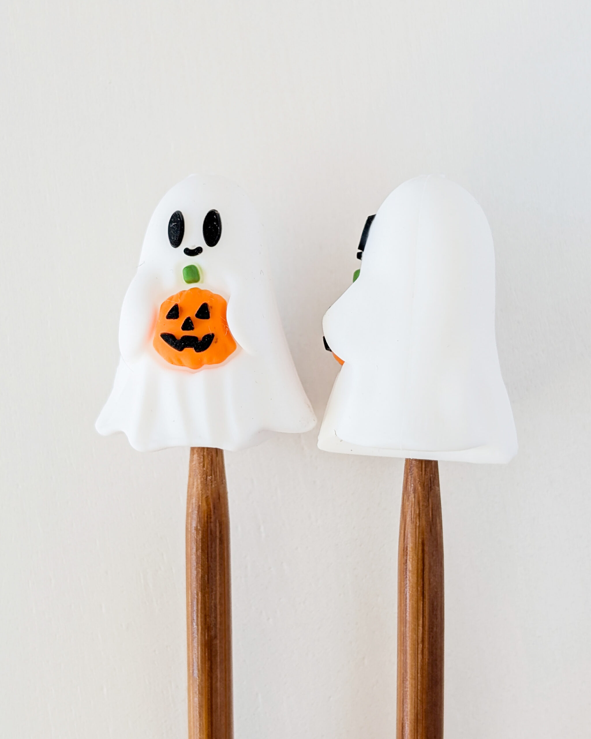 Protèges aiguilles en silicone, Fantôme et citrouille, Lot Halloween #2