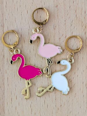 Lot d'anneaux marqueurs amovibles Flamants