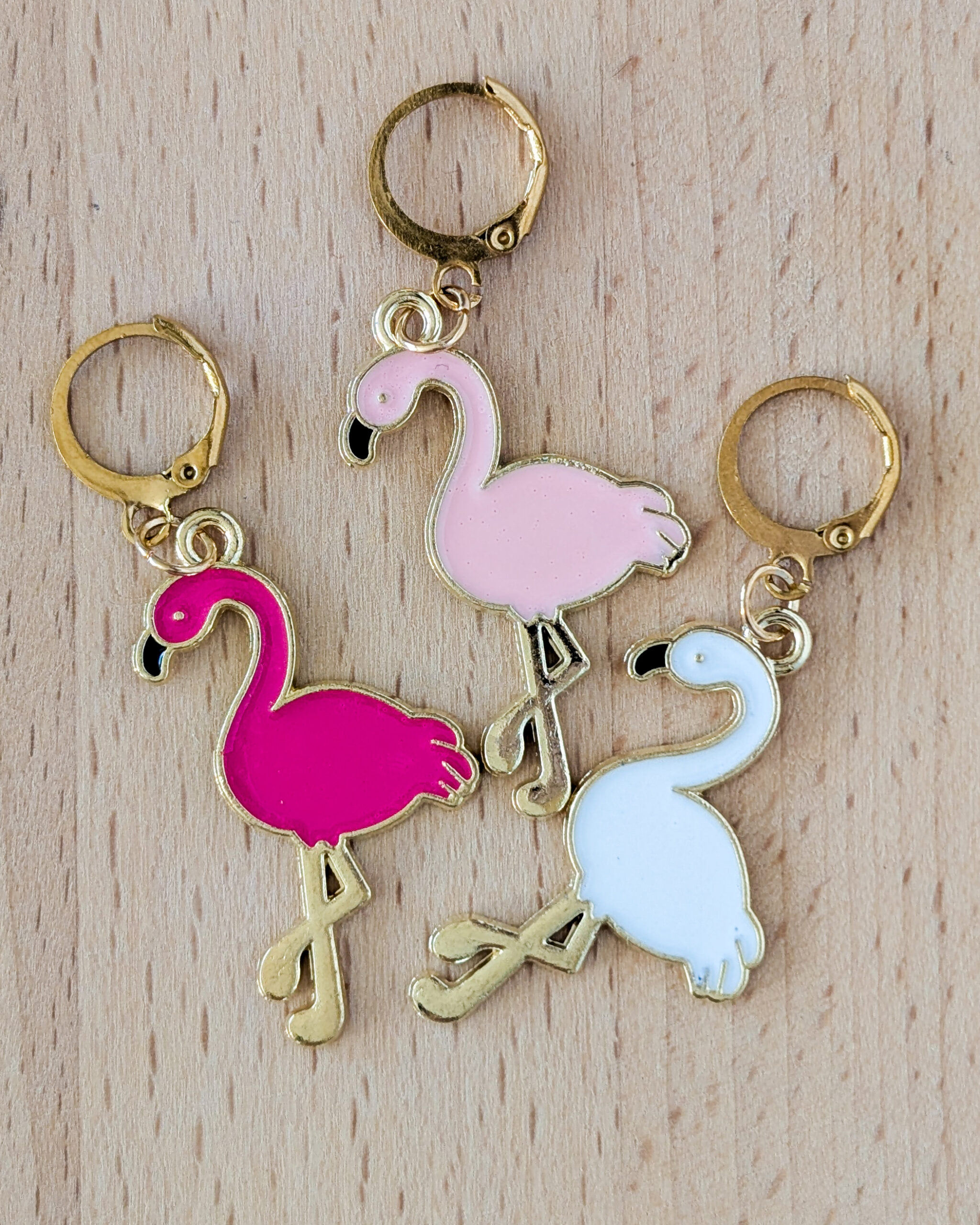 Lot d'anneaux marqueurs amovibles Flamants