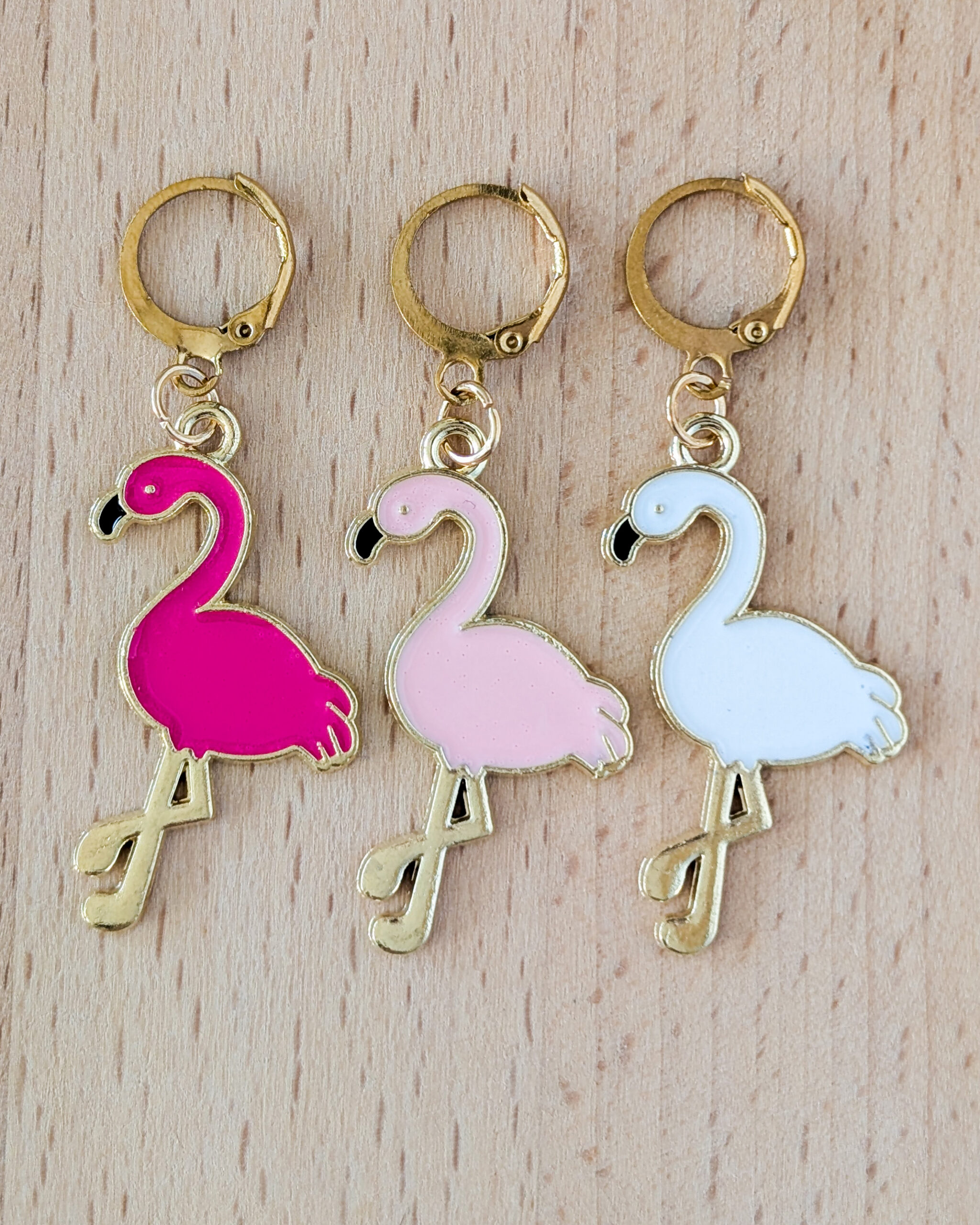 Lot d'anneaux marqueurs amovibles Flamants