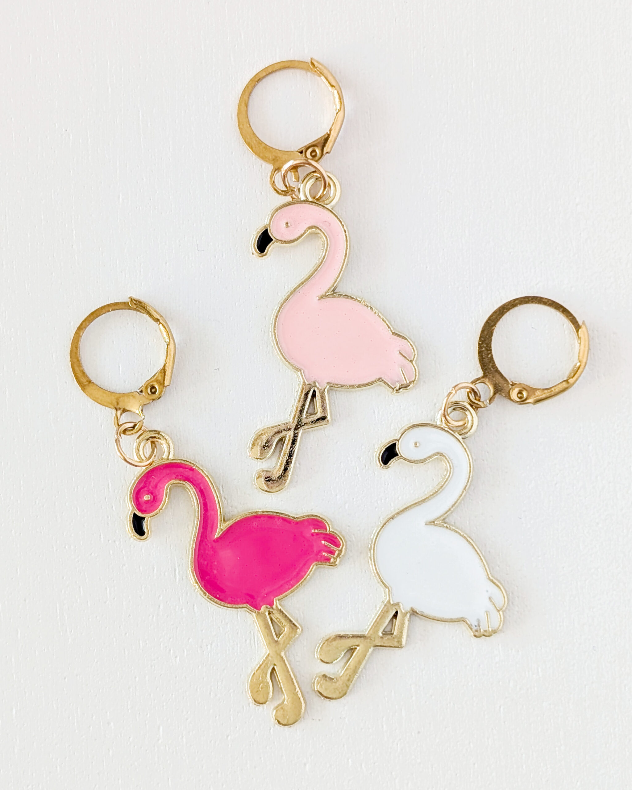 Lot d'anneaux marqueurs amovibles Flamants