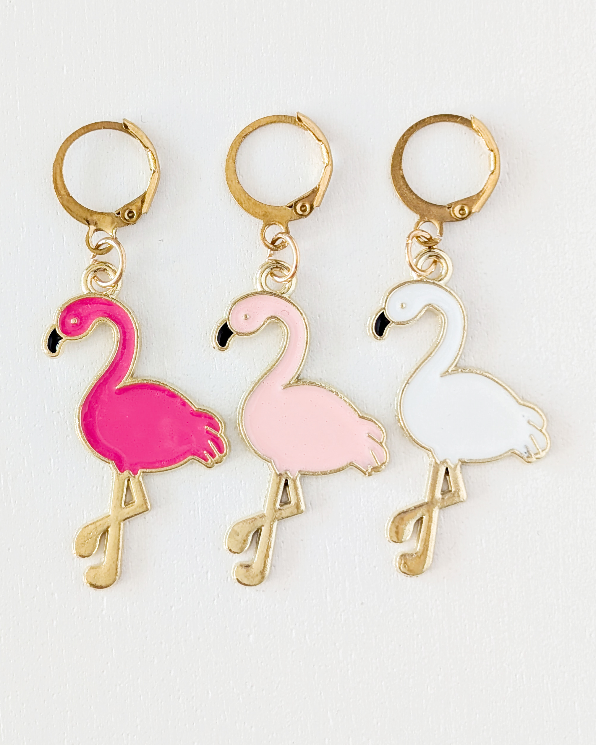 Lot d'anneaux marqueurs amovibles Flamants