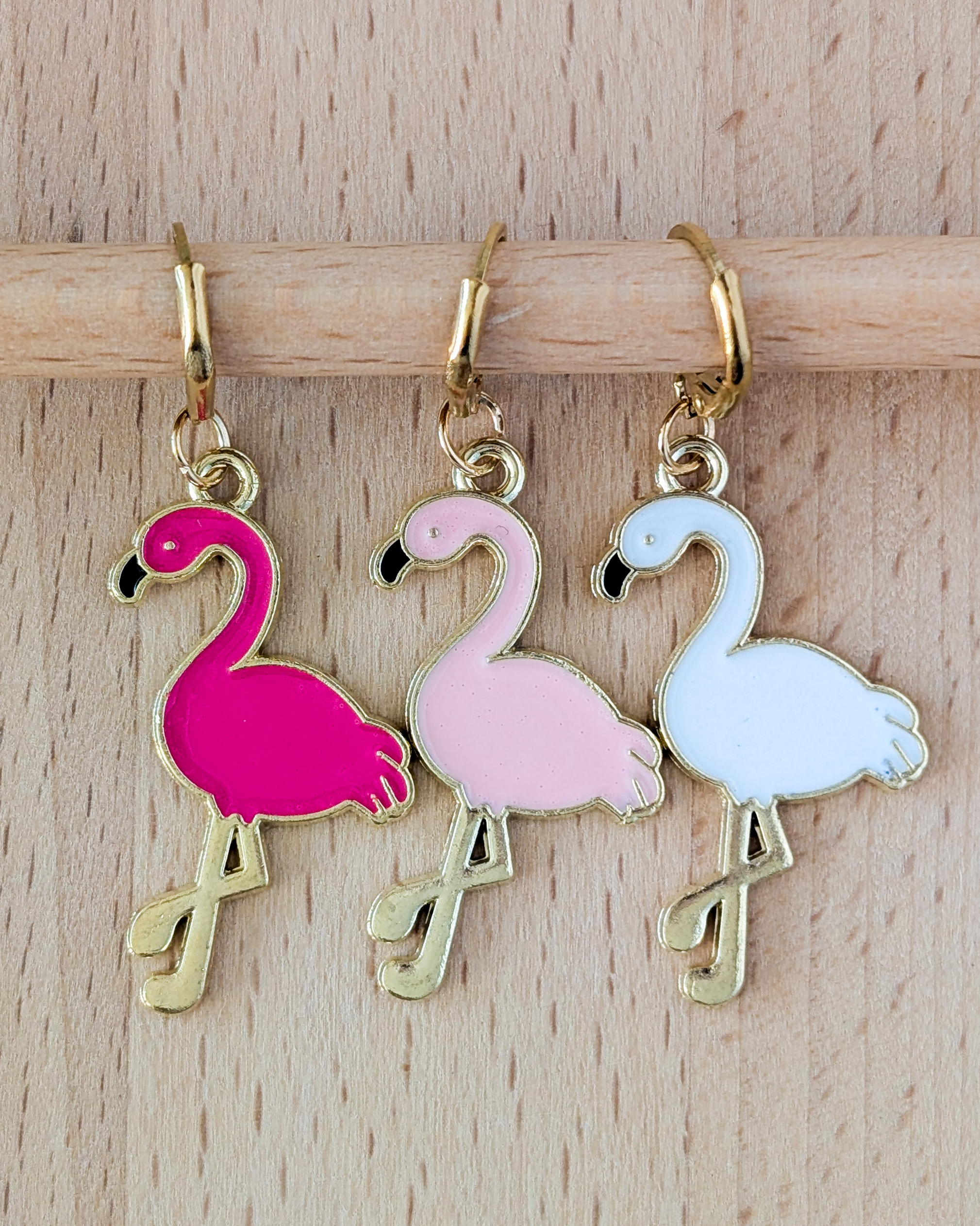 Lot d'anneaux marqueurs amovibles Flamants